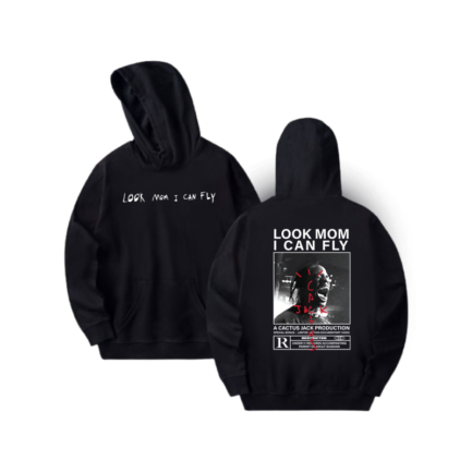 Look Mom I Can Fly Back Print Hoodie